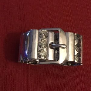 Silver-tone Buckle Bracelet